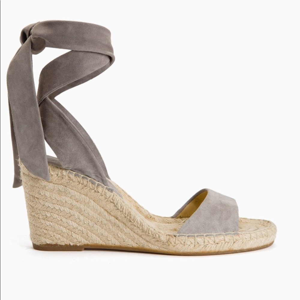 Splendid tie up espadrille wedges